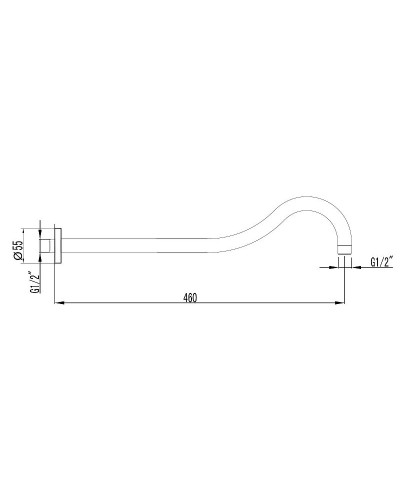 Кронштейн для верхнего душа Lemark LM4887B Бронза