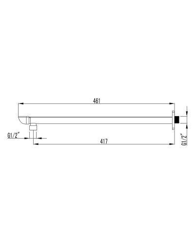 Кронштейн для верхнего душа Lemark LM4987CW Хром Белый