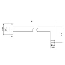 Кронштейн для верхнего душа Lemark LM5887C Хром