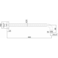Кронштейн для верхнего душа Paffoni Lusso ZSOF034HG Медовое золото