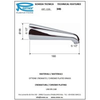 Кронштейн для душа 180 мм Remer 34620