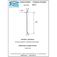 Кронштейн для душа 100 мм Remer 347S10