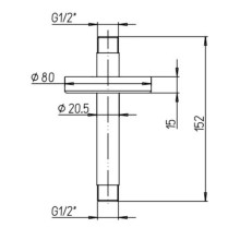 Потолочный кронштейн 152 мм Paini 50CR744