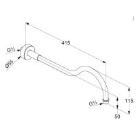 Кронштейн для душа 415 мм Kludi Adlon 2751445