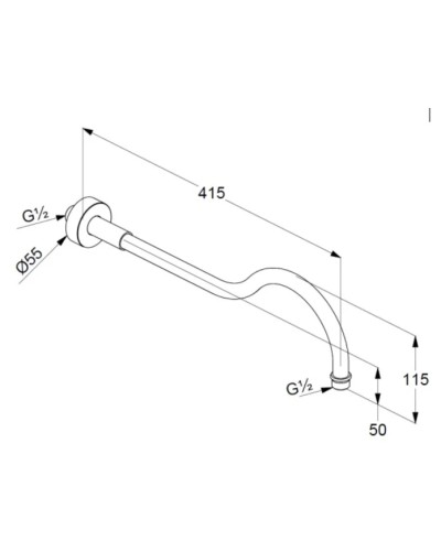 Кронштейн для душа 415 мм Kludi Adlon 2751445