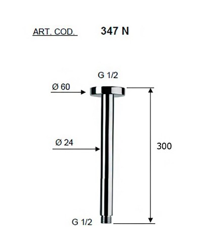 Кронштейн для верхнего душа Remer Minimal 347N30 Хром