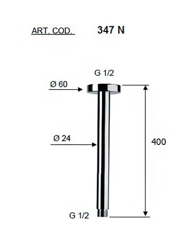 Кронштейн для верхнего душа Remer Minimal 347N40 Хром