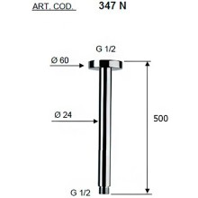 Кронштейн для верхнего душа Remer Minimal 347N50 Хром
