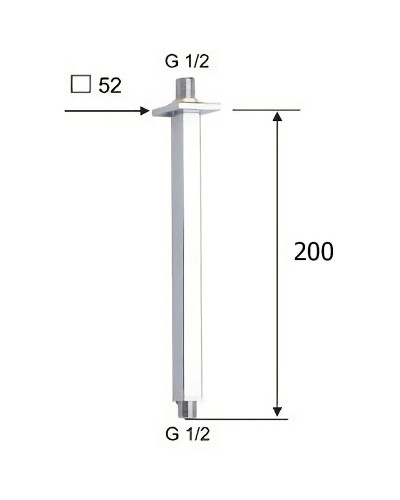 Кронштейн для верхнего душа Remer 347S20 Хром