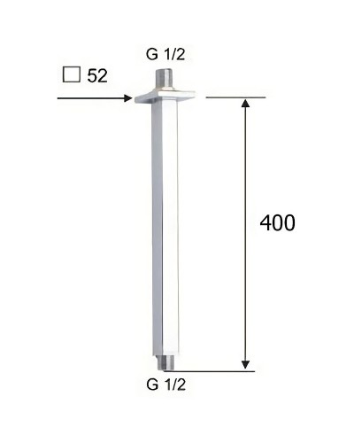 Кронштейн для верхнего душа Remer 347S40 Хром