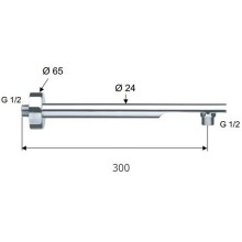 Кронштейн для верхнего душа Remer Minimal 348N30 Хром