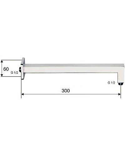 Кронштейн для верхнего душа Remer 348S30 Хром