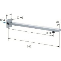 Кронштейн для верхнего душа Remer 348Q30 Хром