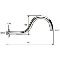 Кронштейн для верхнего душа Remer 342S Хром