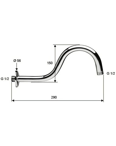 Кронштейн для верхнего душа Remer 342S Хром