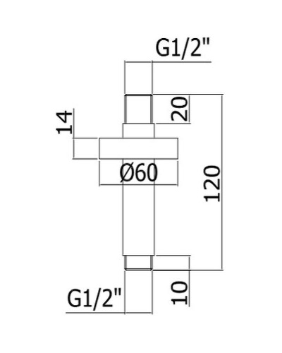 Кронштейн для верхнего душа Paffoni ZSOF064NO Черный матовый