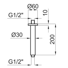 Кронштейн для верхнего душа 200 мм Noken Rondo N185709917