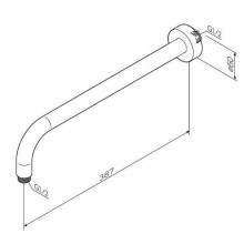 Кронштейн для верхнего душа AM.PM F0522701 Черный матовый