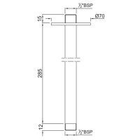 Кронштейн для верхнего душа 285 мм Jaquar SHA-CHR-475L280