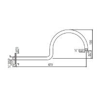Кронштейн для верхнего душа 470 мм Jaquar SHA-CHR-485