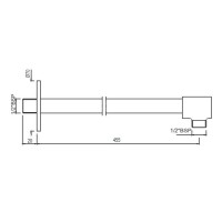 Кронштейн для верхнего душа 455 мм Jaquar SHA-CHR-49483