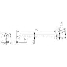 Кронштейн для душа 384 мм Bravat Built-in D313C-1-RUS
