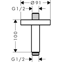 Душевой кронштейн 100 мм Axor ShowerSolutions 26432820