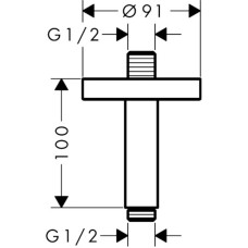 Душевой кронштейн 100 мм Axor ShowerSolutions 26432820