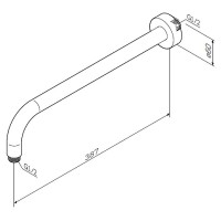 Кронштейн для верхнего душа AM.PM 39 F0500701 Хром
