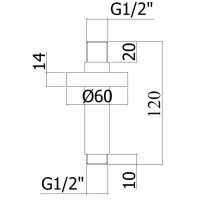 Потолочный кронштейн 110 мм Paffoni ZSOF064HG