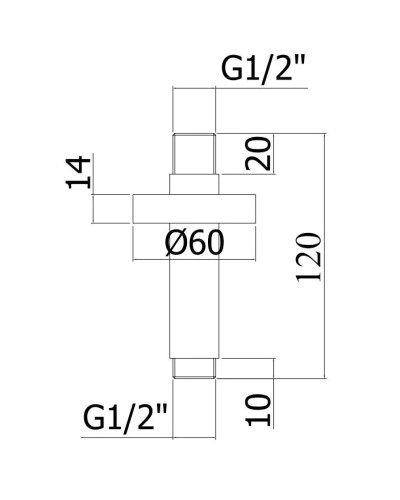 Потолочный кронштейн 110 мм Paffoni ZSOF064HGSP
