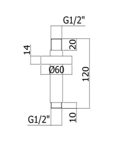 Потолочный кронштейн 110 мм Paffoni ZSOF064CR