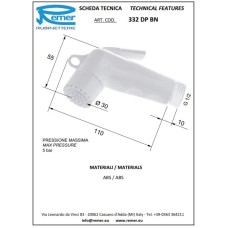 Гигиеническая лейка Remer 332DPBN