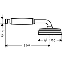 Ручной душ 106 мм Axor Montreux 16320820