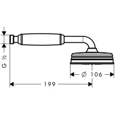 Ручной душ 106 мм Axor Montreux 16320820