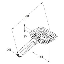 Ручной душ Kludi Freshline 6450005-00 Хром Белый