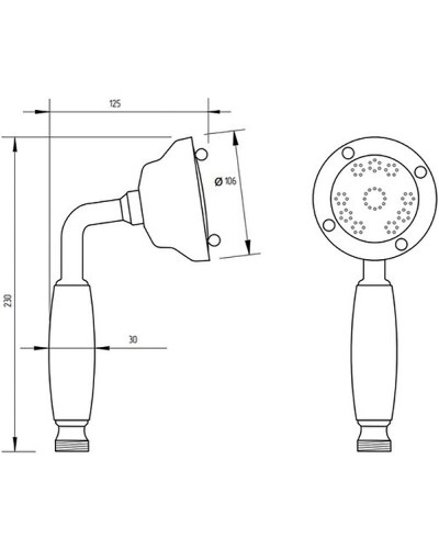 Ручной душ Migliore Ricambi 20009 Бронза