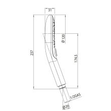 Ручной душ 120 мм, 6 режимов Bossini Syncronia B00800.030