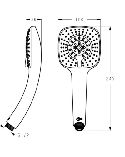 Ручной душ Ideal Standard IdealRain Cube M3 B0003AA