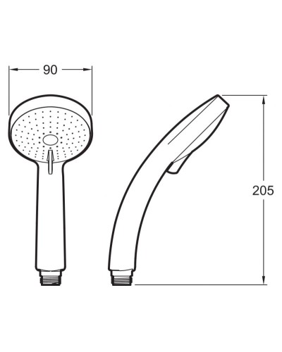 Ручной душ Jacob Delafon Citrus E12902-CP Хром