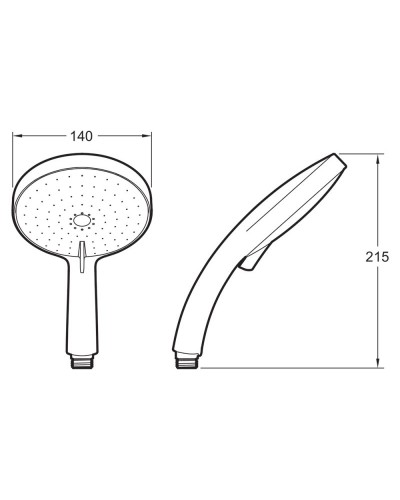 Ручной душ Jacob Delafon Citrus E12978-CP Хром