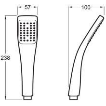 Ручной душ Jacob Delafon EO E3876-CP Хром