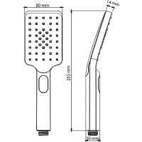 Ручной душ WasserKRAFT Aisch A201 Золото матовое