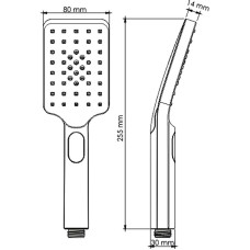 Ручной душ WasserKRAFT Aisch A201 Золото матовое