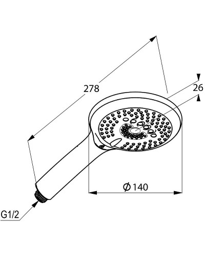 Ручной душ Kludi Freshline 6790043-00 Белый