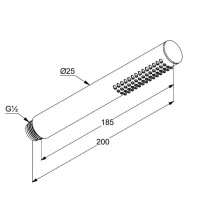 Ручной душ Kludi Nova Fonte 3912039-00 Черный матовый
