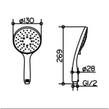 Душевая лейка 130 мм KEUCO Edition 400 51580010300