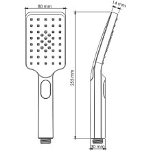 Ручной душ WasserKRAFT Elbe A130 Черный матовый