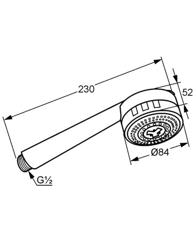 Душевая лейка Kludi Zenta 1S 606000500