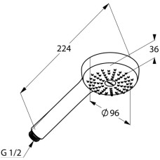 Душевая лейка Kludi Logo 1S 681000500